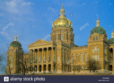Iowa State Capitol Building Des Moines Iowa Usa Stock Photo Alamy