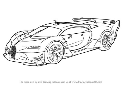 Step by step drawing tutorial on how to draw a bugatti veyron rear it is a medium size sports car and it can travel at a speed of 250 mph. Step by Step How to Draw Bugatti Vision Gran Turismo ...