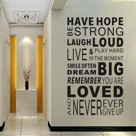 Inspirational wall quotes about books, reading and life. Free Shipping Have Hope Sticker Family Rules Home Decor Quotes Office Decoration Mural Wall ...