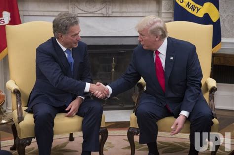 Photo Us President Donald J Trump Meets With President Sauli Niinisto Of Finland In The Oval