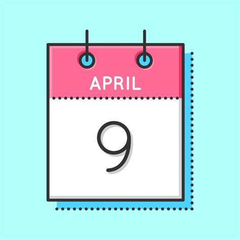Icono De Calendario De Abril Vector Premium