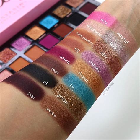 Swatches Of Anastasiabeverlyhills X Amrezy Eyeshadow Palette What