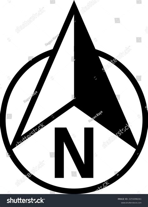 Basic North Arrow Mark Sign Symbol Stock Vector Royalty Free