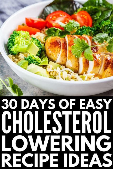 When thinking about low carb meals ideas try to elminate all. 30 Days of Cholesterol Diet Recipes You'll Actually Enjoy in 2020 | Healthy eating menu, Low ...