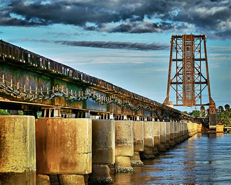 Stuart Florida East Coast Railroad Bridge Photograph By Dan Dennison