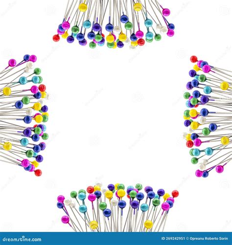 Multi Colored Pins Stock Image Image Of Background 269242951