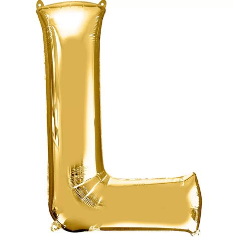 34in Gold Letter L Balloon Party City