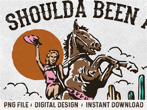 Shoulda Been A Cowgirl Bucking Horse Western Png Etsy
