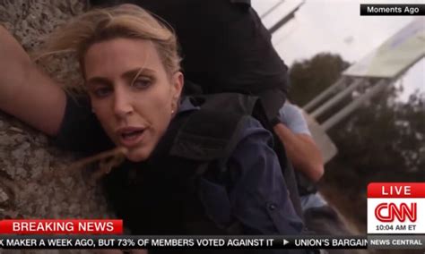 Watch The Heart Stopping Moment Cnns Clarissa Ward Dives Into Ditch To