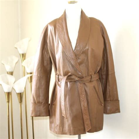 Excelled Jackets And Coats Excelled Collection Brown Lambskin Leather