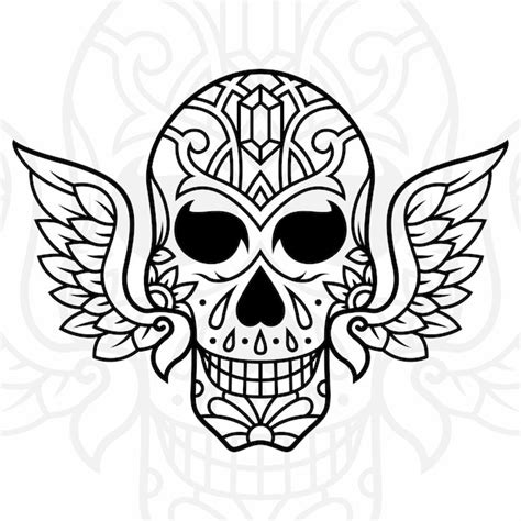 Premium Vector Tatoo Skull Art Illustration