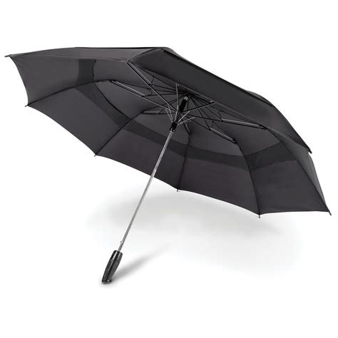 The Packable Three Person Umbrella Hammacher Schlemmer