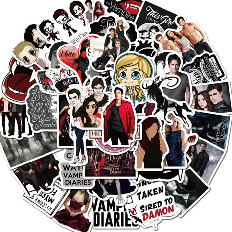 The Vampire Diaries Stickers 50stk Stickerhousedk