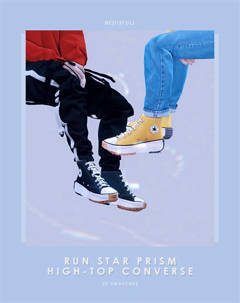 Sims 4 Bedts4 M Run Star Prism High Top Converse The Sims Book