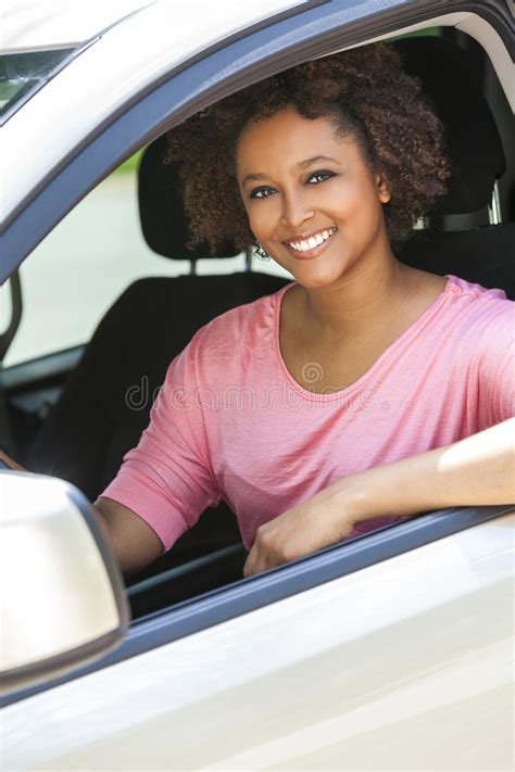 African American Girl Young Woman Driving Car Stock Photo Image 59080929