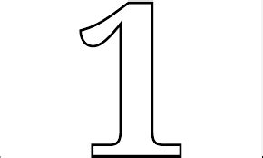 Image result for printable number 1 stencil | Printable numbers, Preschool coloring pages
