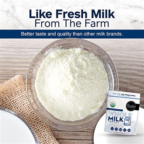 healthier comforts organic whole milk powder certified usda organic powdered milk kosher