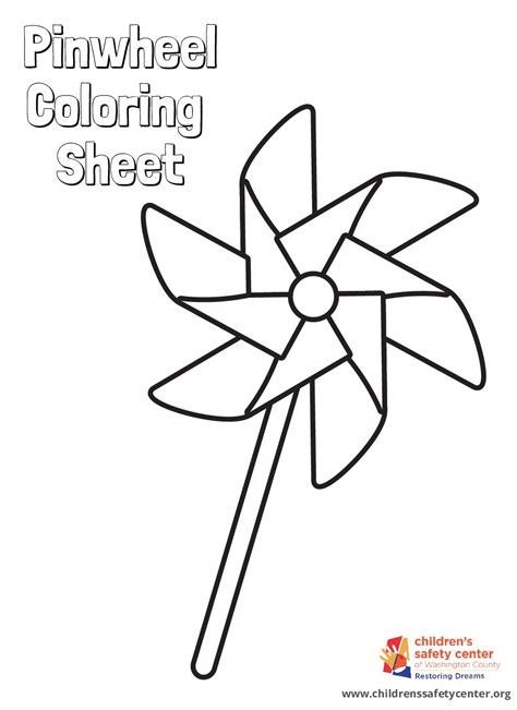 Pinwheel Coloring Page Printable