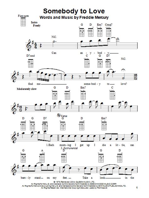 Somebody To Love Sheet Music Direct