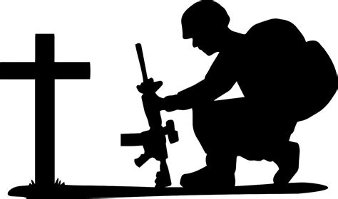 Fallen Soldier Decal Window Armed Forces Military Support Cross Kneel