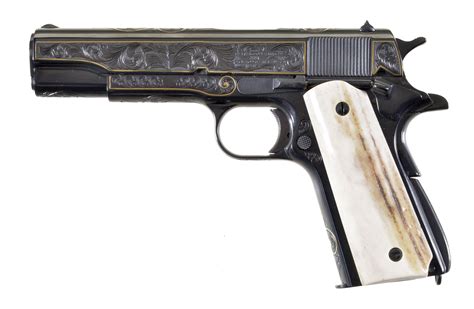 Engraved And Gold Inlaid Remington Rand 1911a1 Pistol Rock Island Auction