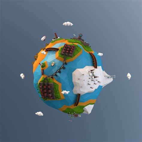 Cartoon Earth 3d Cgtrader