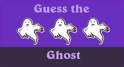 Guess The Ghost Halloween Game For Young Children