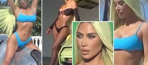 Kim Kardashian Has Her Barbie Moment In Skimpy Skims Bikinis Hot