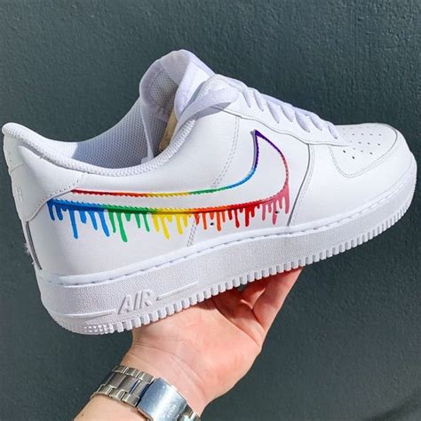 Louis vuitton drippy custom nike air force 1 custom. Nike air force 1 paint drip custom shoes in 2020 | All white