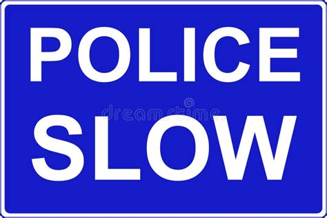 Police Slow Sign Stock Illustration Illustration Of Communication 234084616