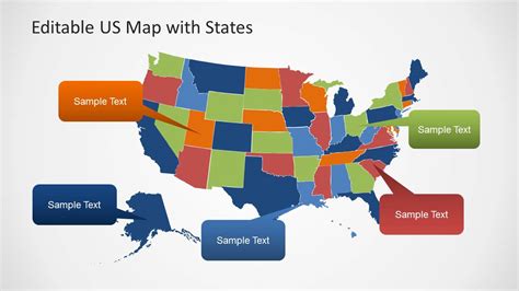 Editable Powerpoint Map Of The United States Of America Slidemodel My XXX Hot Girl