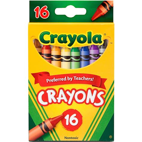Crayola Crayons School Supplies Assorted Colors 16 Count Crayon