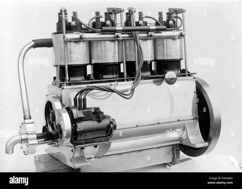 Magneto Side Of The Wright Four Cylinder Motor Used In 1911 Stock Photo
