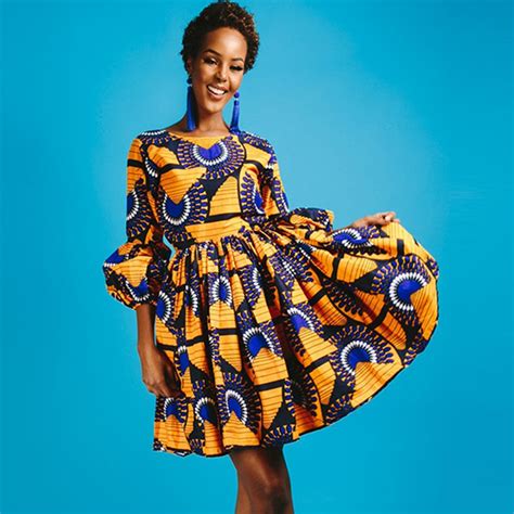 Plus Size 3xl African Print Dashiki Dress Indie Folk Ball Gown 2018 Long Puff Sleeve Traditional