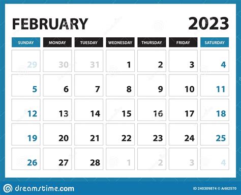 February 2023 Calendar Printable Calendar 2023 Template Planner