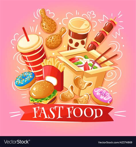 Fast Food Royalty Free Vector Image Vectorstock