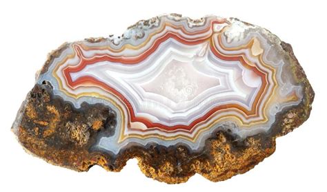 Banded Agate Specimen Stock Image Image Of Geode Chalcedony 138627549