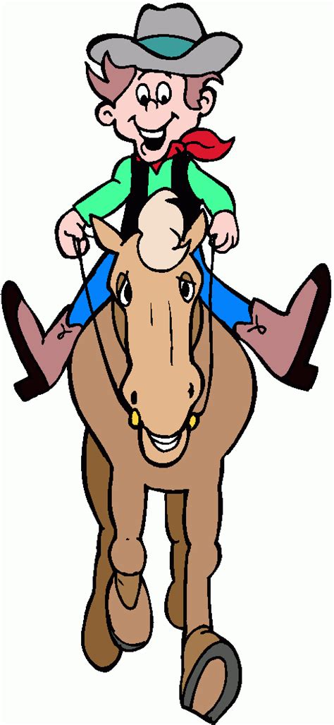 Cartoon Cowboy On Horse