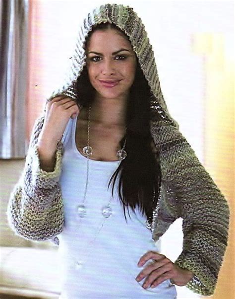 Easy fireside cabled shawl shrug. Hooded Shrug, Easy & Quick Knit, Knitting Pattern. PDF ...