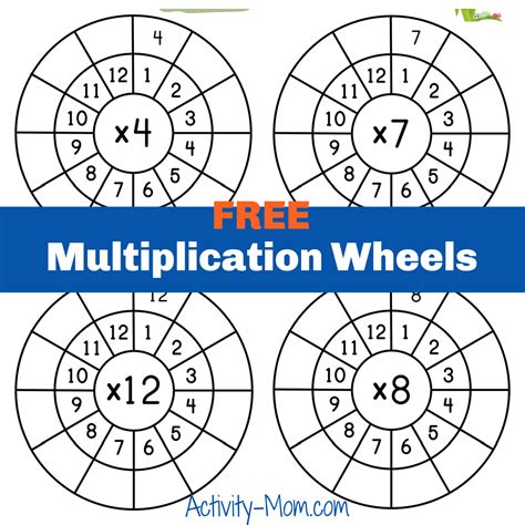 Free Multiplication Wheels Worksheets The Activity Mom