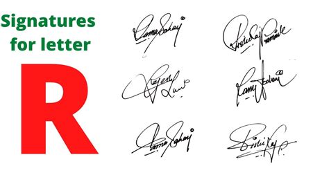 R Signature Signature Style Of R Signature Style Of My Name R