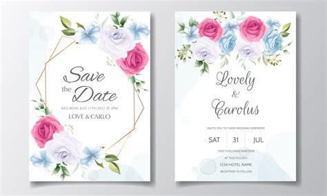 Premium Vector Beautiful And Elegant Wedding Invitation Card Template