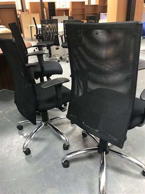 No office can exist without office chairs. Second Hand High Back Mesh Office Chair | Chrystal & Hill