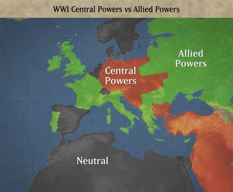 Allied And Central Powers In Ww1 Wwi Pinterest Public Opinion