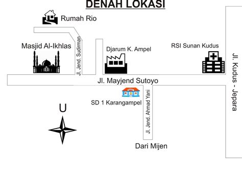 Gambar Denah Lokasi Rumah Cermin