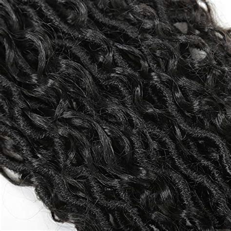 5packs new goddess locs crochet hair 14 inch river fauxs locs wavy crochet with curly hair in