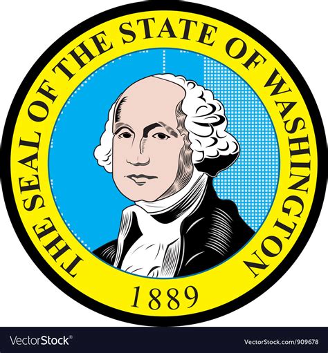Washington state seal Royalty Free Vector Image