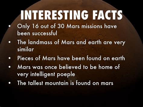 Interesting Facts About Mars