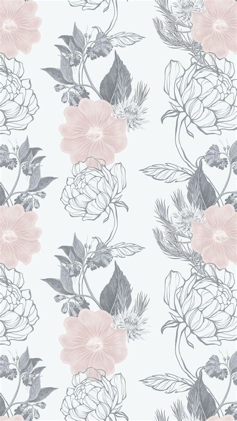 List Of Pink Grey Floral Wallpaper 2023