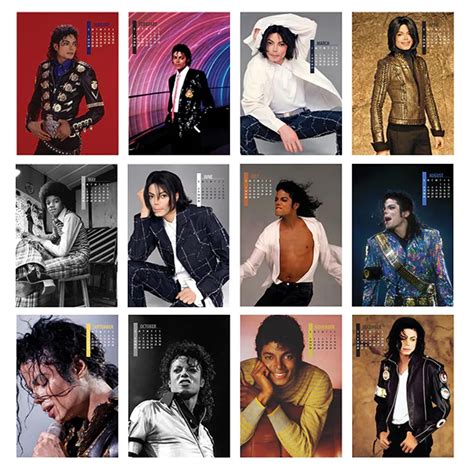 Michael Jackson 2024 Calendar Month To View A3 Wall Celebrity Calendar
